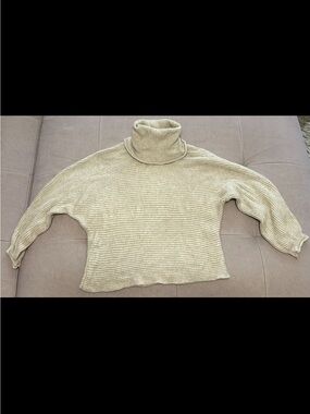 Cozy Neutral Ribbed Turtleneck Sweater
